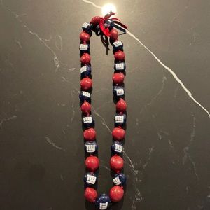 NY Giants bead necklace